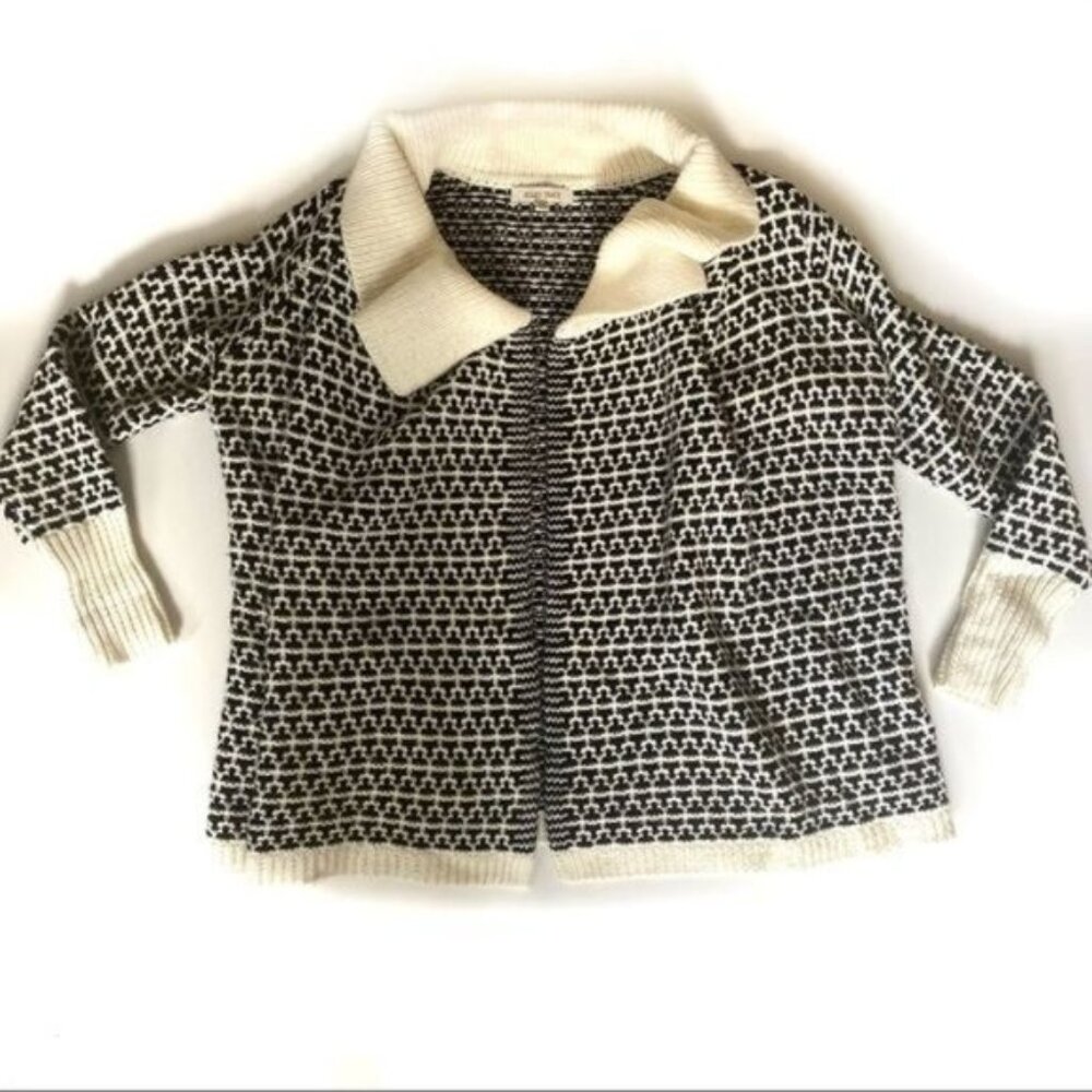 Ellen Tracy Black & White Knitted Cardigan - XL